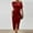 c01Red, variant on One Shoulder Gowns for Women Elegant Long Sleeve Velvet High Split Mermaid Dresses Formal Ruched Evening Party Dress Wine XXL