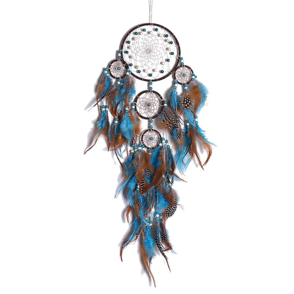 Five-ring Dream Catcher Hand-made Wall Ornaments Car Pendant Wedding Bedroom Nursery Home Decorations