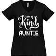 thumbnail image 3 of Inktastic Gift for Aunts | One of a Kind Auntie (white) Women's Plus Size V-Neck T-Shirt, 3 of 5