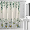 thumbnail image 3 of Shower Curtain for Bathroom Farmhouses Daisy Eucalyptus Leaves on Linen Waterproof Bath Curtains Shower Curtains with Hooks,Flower Leaf Bathroom Curtain Privacy Drapes for Bathtubs Toilet 36x72in, 3 of 9