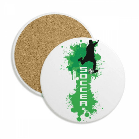 

Text Soccer Football Sports Coaster Cup Mug Tabletop Protection Absorbent Stone