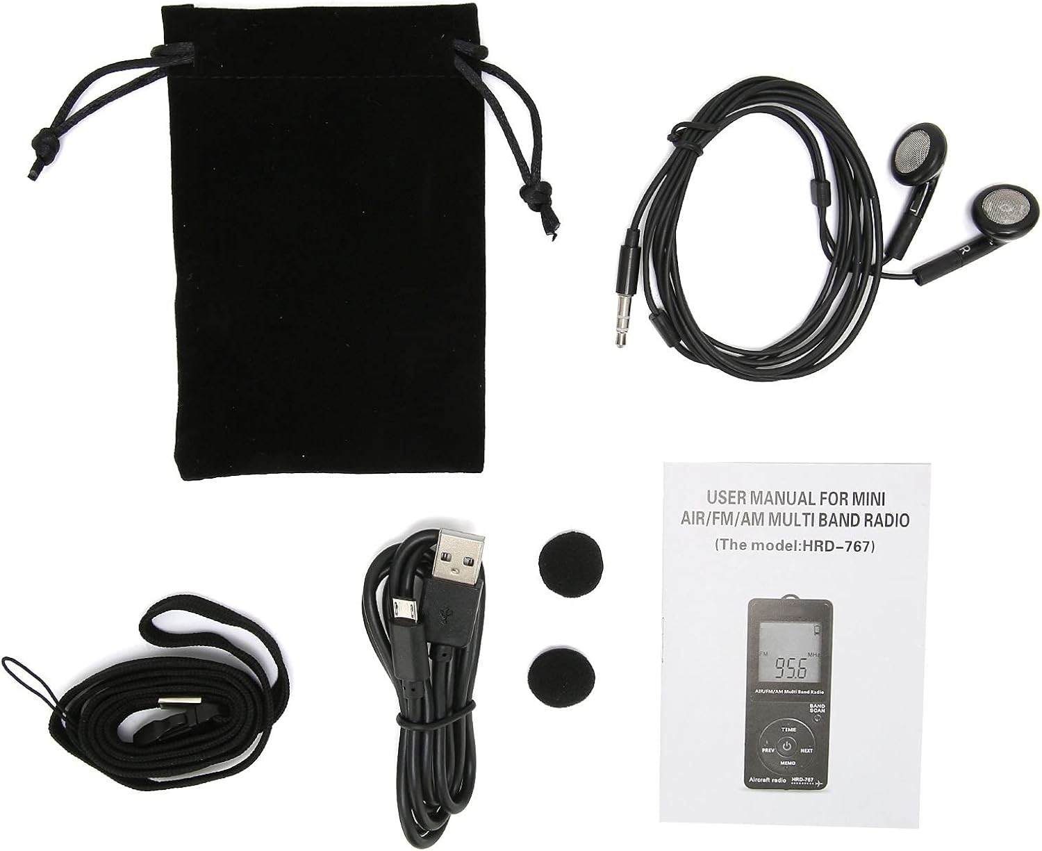 Handheld Aviation AM FM Radio Receiver - Backlit LCD, Sleep Timer, Earphone Jack | Real-Time Aircraft Weather Band for Travel & Emergency