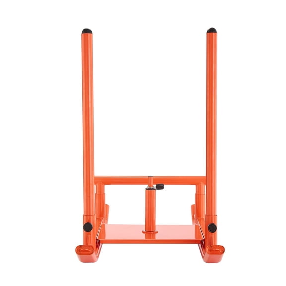 Steel Power Sled - Strength Training & Speed Workout Equipment with Handle, Fits 1/2" Weight Plates for Athletic Fitness, Orange