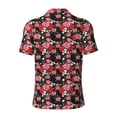 thumbnail image 4 of Rocae Rose Flowers for Men's Short Sleeve Polo Shirt, Quick Drying Performance Moisture Wicking Sports Men's Golf Shirt X-Large, 4 of 9