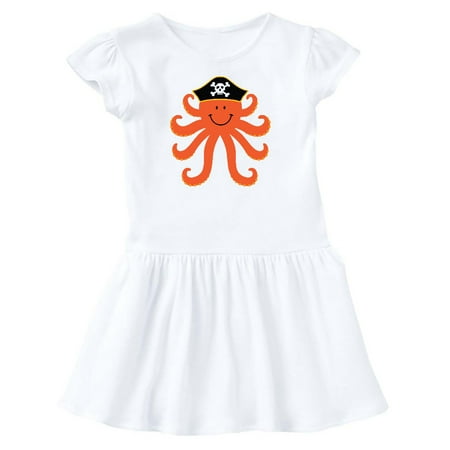 

Inktastic Pirate Octopus Kids Funny Gift Toddler Girl Dress