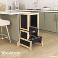 thumbnail image 3 of Fisher Price by Dream On Me Wonderstep Step Stool, Matte Black & Vintage White Oak, 3 of 10