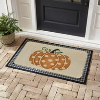 BJUTIR Fall Thanksgiving Decor Decorative Door Mat Farmhouse Happy Fall Yall Doormat Autumn Buffalo Plaid Doormats Non Fall Indoor Floor Mat Low Profile Entryway Rug
