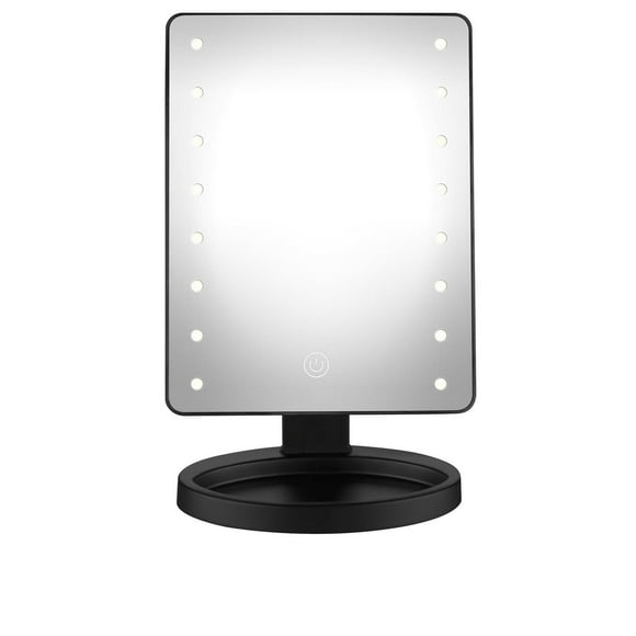 True Glow® Matte Black Lighted Makeup Mirror, Light for Flawless Look!