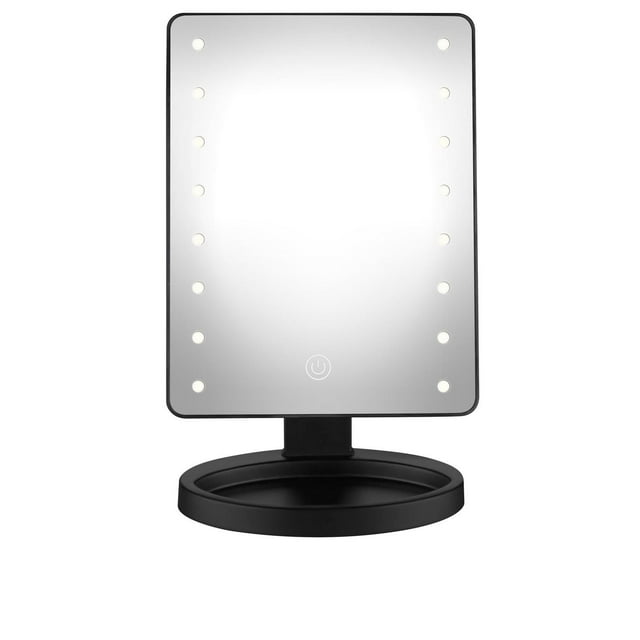 Miroir de maquillage lumineux noir mat True Glow®