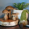 thumbnail image 3 of Farmers Market Mushrooms, Set of 3, Decorative Kitchen Figurines, Art, Dark Mango Wood, 4.75 Inches, 3 of 7