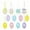 A, variant on NSESSHome 12pcs Foam Egg Hanging Decorations for Spring Easter Basket DIY Crafts Home Party, Vintage Easter Tree Ornaments, Bright Colors