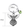 thumbnail image 4 of BNQL Guardian Angel Keychain with Birthstone Memorial Key Chain Personalised Gift (August), 4 of 4