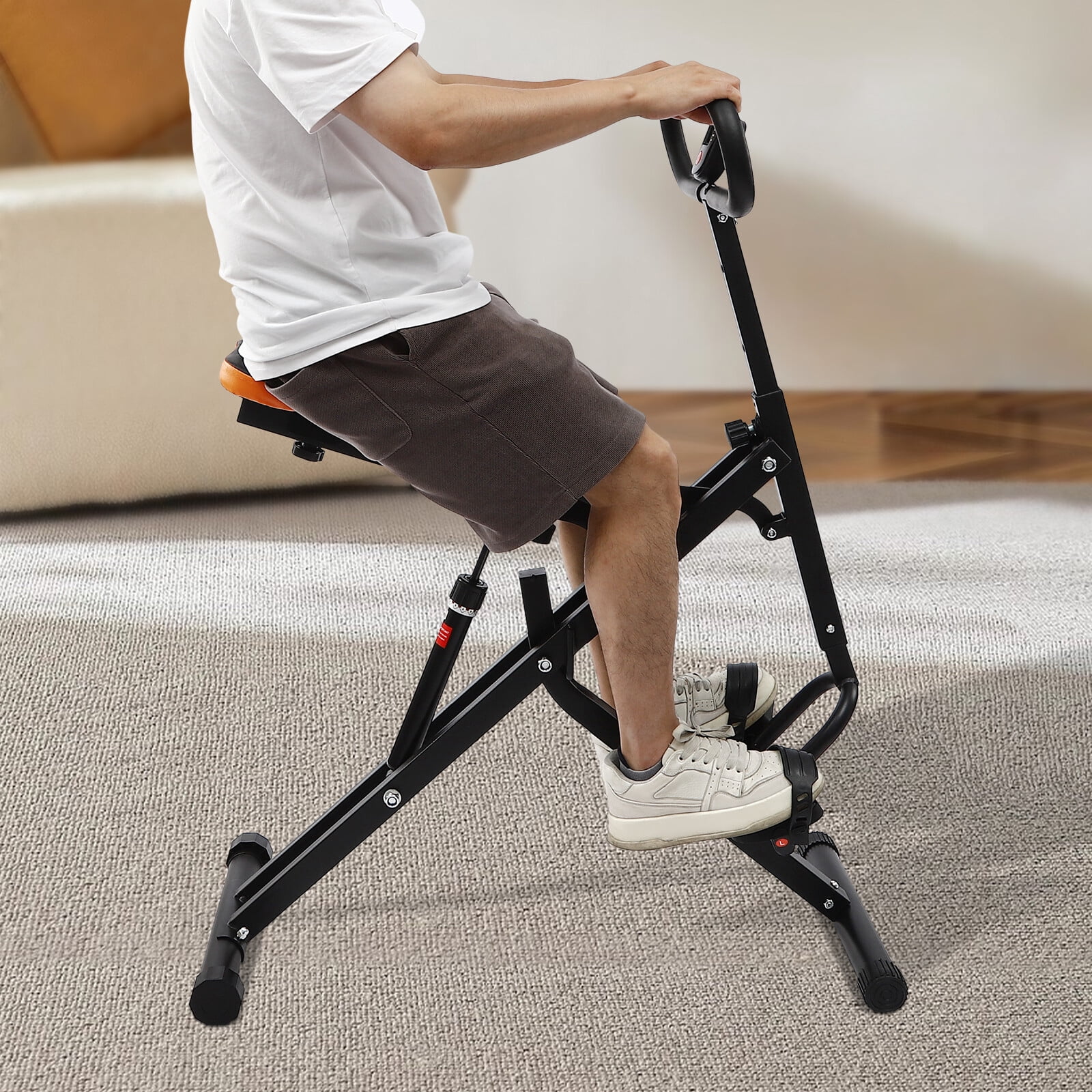 Squat Exercise Equipment for Home Gym Fitness, Handle Height Adjustable, Squat Assist Trainer with LCD Display for Workout