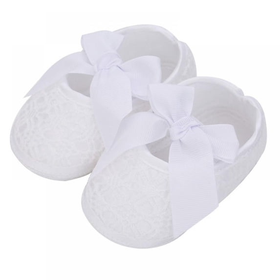 Baby Girl Breathable Anti-Slip Shoes With Bowknot Casual Sneakers Toddler Soft Soled First Walkers