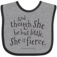 thumbnail image 3 of Inktastic Though She Be but Little Shakespeare Quote Boys or Girls Baby Bib, 3 of 4