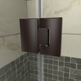 thumbnail image 4 of DreamLine Prism Plus 38 in. x 74 3/4 in. Frameless Neo-Angle Shower Enclosure in Oil Rubbed Bronze with White Base, 4 of 18