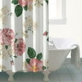 thumbnail image 5 of Spring Floral Blossom and Tropical Leaf Shower Curtain 72x84 Inches, Colorful Nature Decor, 5 of 5
