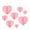 Pink, variant on 8 Pieces Heart Ornaments String Garland Paper Design Engagement Anniversary Wedding Home Decoration