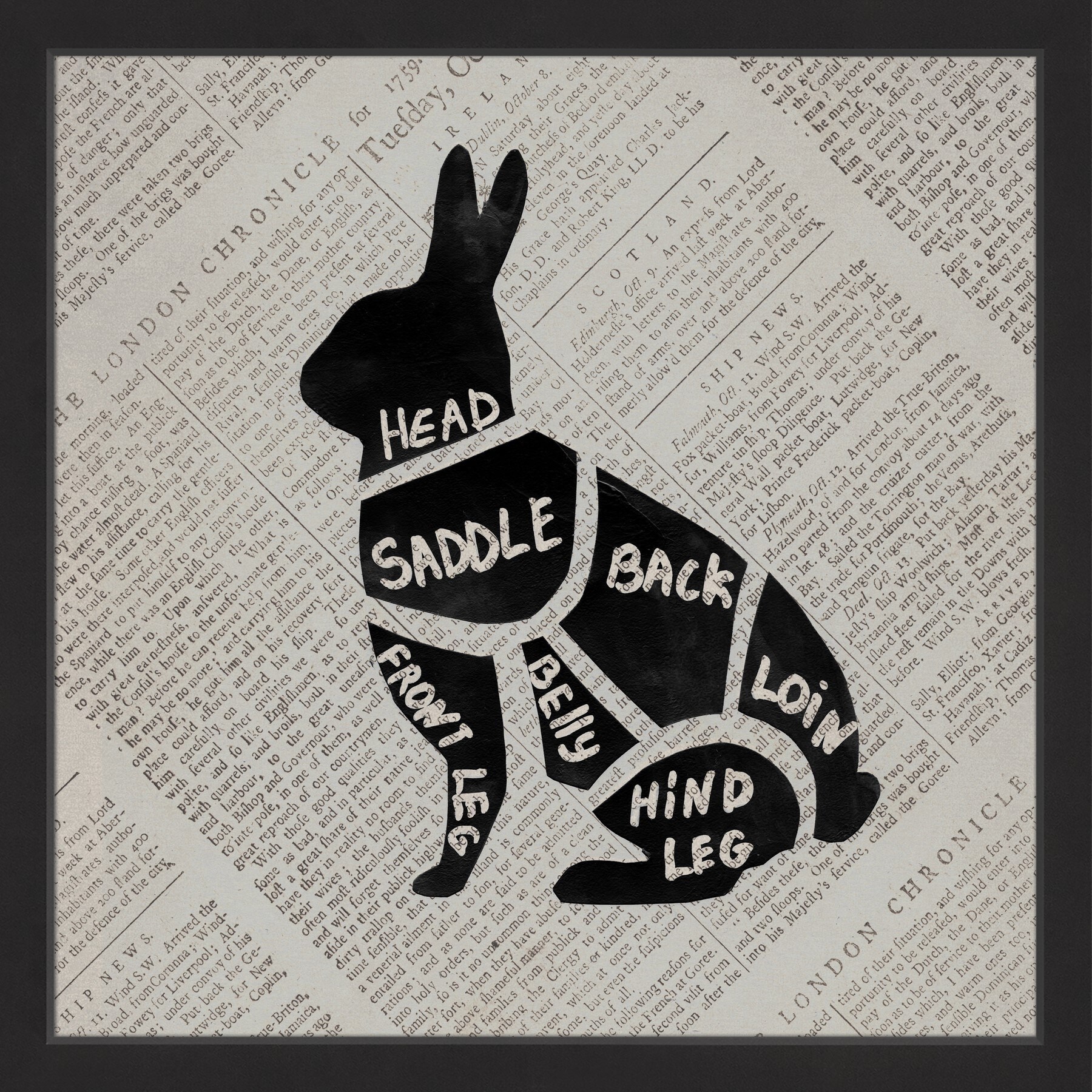 "Rabbit Cuts" Framed Painting Print