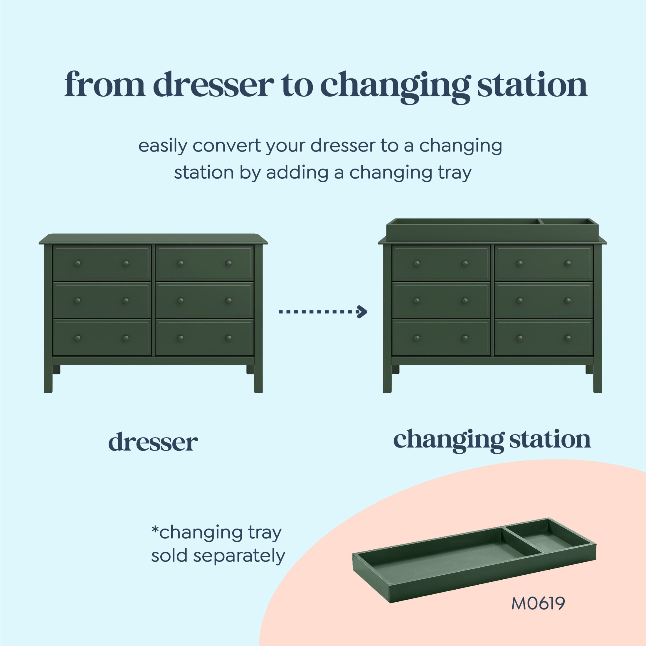 DaVinci Jayden 6-Drawer Double Wide Dresser