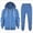 A40-Blue, variant on 7-8T Boys Girls Winter Outfits Set 2 Piece Round Neck Solid Color Printed Hoodie Sweatshirt And Pants Long Sleeve School Casual Fall Winter Elastic Waist Sets for 3-12 Years,Blue