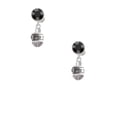 thumbnail image 2 of Delight Jewelry Silvertone Napoleon's Bee Spinner Black Crystal Clip on Earrings, 2 of 5
