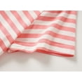 thumbnail image 3 of Beezizac Soft Summer Modal Pink Striped Pajamas for Girls Jersey Shirt & Shorts Set Jammies Big Kid Size 10, 3 of 8