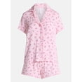 thumbnail image 6 of Joyspun Women’s Modal-Blend Ruffle Trim Notch Collar Top and Shorts Pajama Set, 2 Piece, Sizes XS-3X, 6 of 6