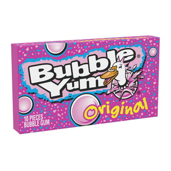BUBBLE YUM Original Flavor Bubble Gum, Individually Wrapped, 2.82 oz, Pack (10 Pieces)