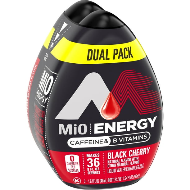MiO Energy Black Cherry Liquid Water Flavoring Enhancer, 2-1.62 fl. oz