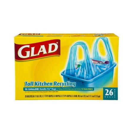 Glad Recycling Bag Handle Tie In Blue