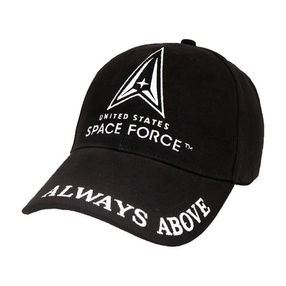 United States Space Force Black Cap | Stylish & Durable Comfortable Black Baseball Cap, Perfect for Everyday | Ideal for Space Force Personnel, Officially Licensed