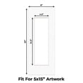 thumbnail image 2 of Oyster Shell White Picture Frame Mat for 8x20 Frames - Fits 5x15 Photos - 25 Mats, 2 of 7