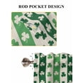 thumbnail image 6 of St. Patrick's Day Living Room Curtains 2 Panel, Green Shamrock Irish Lucky Leaves Cafe Window Treatment, Farmhouse Bedroom Bathroom Kitchen Curtains Drapes 104"x45", 6 of 6