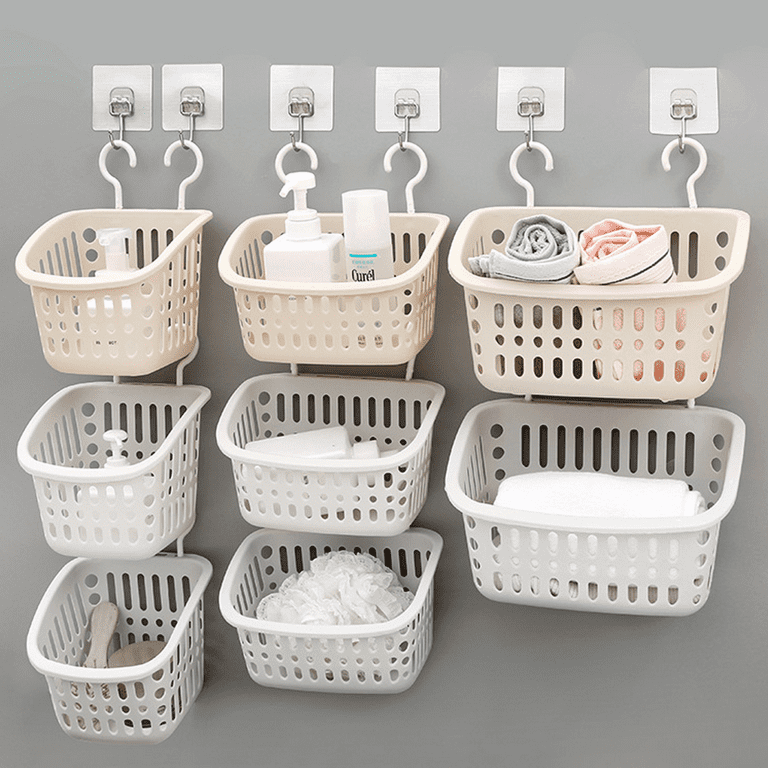 Plastic Hanging Shower Caddy Basket,Connecting Organizer Storage  Basket,with Hook