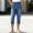 Navy women capri pants high waisted a1, variant on Cagogo Women Capri Pants High Waisted Stretch Casual Solid Basic Capri Jeans Travel Lounge Trousers with Pockets Summer Beach Cropped Pants, Light Blue XL