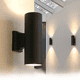 thumbnail image 1 of Lámpara de pared exterior Hotel Villa club Lámpara de pared exterior de doble cabezal superior e inferior Lámpara de pared de aluminio de un solo cabezal redondo, 1 of 5