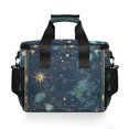 thumbnail image 7 of FORMRS Insulated Cooler Bag 24 Cans Capacity Soft Leakproof Lunch Box with Side Pockets, Dark Star Map, 7 of 7