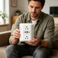 thumbnail image 6 of Multi Plug 6-Outlet Extender,Surge Protector Power Strip with 2 USB & 2 Type-C Ports, 2500W Wall Outlet Extender for Home Office Dorm, 6 of 6