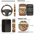 thumbnail image 5 of Uorisanigo Car Seat Cover Seat Protector 18 PCS, with Steering Wheel Cover Seatbelt Pad Center Console Covers Headrest Cushion Handbrake Covers Coasters Keychain,Highland Cow Flower Aztec, 5 of 7