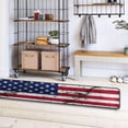 thumbnail image 4 of SKYSONIC Cracked USA Flag Wall Runner Rug with Rubber Backing, Broken American Flag Non Slip Entryway Rug Runner Washable Soft Area Rug Carpet for Hallway Bedroom Kitchen Decor,2'x6', 4 of 6