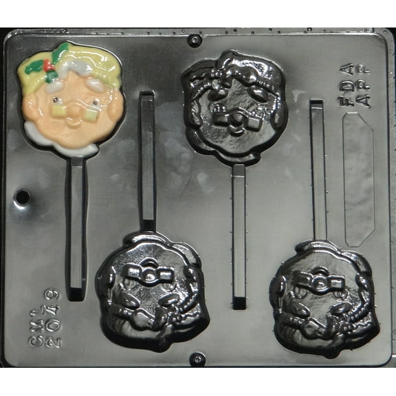 2049 Mrs. Santa Claus Lollipop Chocolate Candy Mold