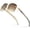 706WhiteBeige Shell, variant on Really Buffalo Horn Sun Glasses Natural Mussel Shell Rimless Buffs Sunglasses 706