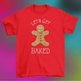 thumbnail image 5 of Old Glory Mens Christmas Gingerbread Man Let's Get Baked Short Sleeve T Shirt, 5 of 6