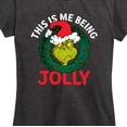 thumbnail image 3 of Dr. Seuss - The Grinch This Is Me Being Jolly - Women's Short Sleeve Graphic T-Shirt, 3 of 5