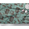 thumbnail image 2 of Soimoi Rayon Fabric Tea & Coffee Cups Print Fabric by the Yard 42 Inch Wide, 2 of 3