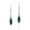Green, variant on Modern Long Icicle Green Turquoise Inlay Sterling Silver Dangle Earrings