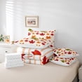 thumbnail image 4 of Fall Leaves Bed in a Bag King Size Comforter Set 7 Pieces,Maple Leaf Bedding Set,Autumn Plant Sheet Set with Comforter Watercolor Botanical Bed Set,Farmhouse Fall Decorations for Home, 4 of 5