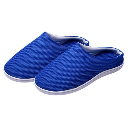 

1 Pair Bamboo Fibre Mesh Cloth Slipper Memory Sponge Slippers Indoor Floor Shoes Breathable Male Slippers for Men Wearing (Blue Size 40-41 7.5US 6.5UK 40.5EU 10.0215Inch)