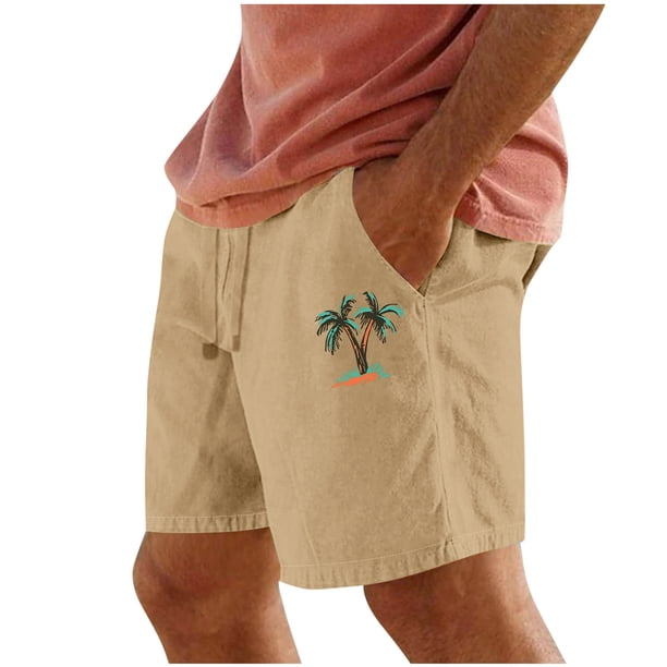 Pantalones Cortos para Hombre Cintura Elástica con Bolsillos Color Sólido Casual Cordón Suelto Pantalones Cortos de Ejercicio